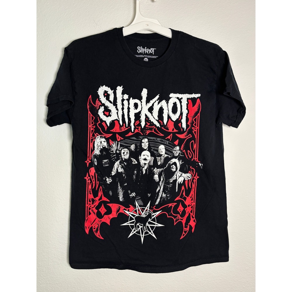 Slipknot Band Graphic T-Shirt Mens Medium Black‎ Red Bravado 2024 Licensed Tee